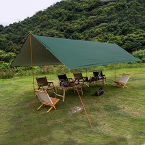 메이리앤 실타프 실버코팅 렉타타프 감성캠핑, 그린/5*3/폴대없음