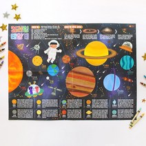 우주 태양계 행성 특징 색칠학습 A2 컬러링 페이퍼 (5인) 키즈 어린이집만들기 교육교구
