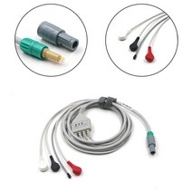 BERRY-AM6100 블루투스 휴대용 수의학 모니터 NIBP 혈압 맥박 산소 농도계 프로브 동물 순환 애완 케어 수의학, 02 ECG cable