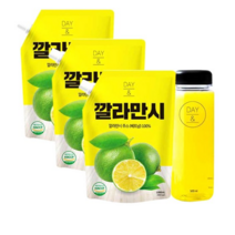 데이앤 깔라만시 원액 + 보틀, 3팩, 1000ml