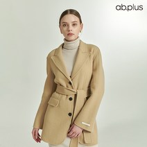 에이비플러스 ab.plus 모던 카라 핸드메이드 벨트 울 자켓 (LSW4MJ02A)