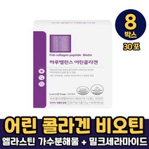 락토테미 하루 밸런스 어린콜라겐 피쉬콜라겐 펩타이드 콜라겐 비오틴 식약처 개별인정형 건강기능식품, 8박스, 하루밸런스 어린콜라겐 x 30포