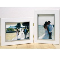 양면접이액자I가로I세로I사진액자/A23심플화이트, 가로+세로접이/(A23)심플화이트-3*5인치