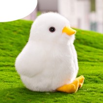 진짜같은 새끼 오리 인형 귀여운 병아리 사이즈 거위 봉제 쿠션, 흰 병아리 12cm, 오리cm
