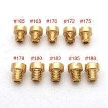 Delorto bwm Motoforce 기화기 인젝터 노즐 크기 50200 용 6mm 5mm 스레드 오토바이 메인 제트 M6 M5 키트 10 개 팩, 165-188 (M5), 165-188 (M5)