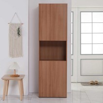 오프 600 주방 오픈 수납장 다용도 키큰 그릇 전자렌지 선반 부엌 보조장, 아카시아