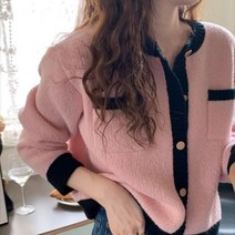배색 레이어드 패션 포근 가디건 꾸안꾸 대학생코디 러블리룩 데일리아우터 사무실외투 여친룩 원피스룩