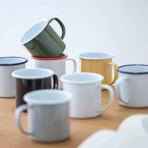 포쉬리빙 POMEL 법랑 머그컵, 레드, 1개