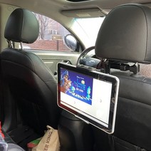 뒷자리 핸드폰 뒷좌석 태블릿 차량용 차량 헤드레스트 뒷자석 아이패드 갤럭시탭 후석 거치대, 블랙, 1개