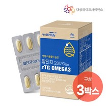대상웰라이프 마이뉴트리션 알티지 오메가3 x3박스, 1세트, 없음