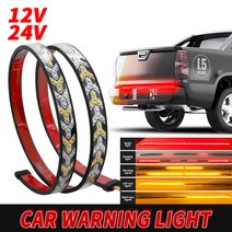 픽업트럭 LED 스트립 DC 12V 24V 빨간색 호박색 회전 신호 브레이크 트럭 Utes Bakkie 컨테이너화물 지프 RV SUV 픽업 테일 게이트 라이트 바, [02] 120cm (47in), [01] 12v