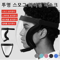 (1+1) 김서림 방지 투명 방호 마스크 풀 페이스 쉴드 / 공사용 비말차단 투명마스크 *2, 프리사이즈, 핑크*2