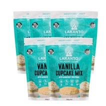 라칸토 바닐라 컵케이크 믹스 무설탕 몽크프룻 스위트너 300g Lakanto Vanilla Cupcake Mix Sugar Free Monkfruit Sweetener, 5팩
