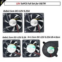 무대 조명 시스템 냉각 팬 R2/2R 132w 5R 200 7R 230 9R 260 미니 빔 이동 헤드 라이트용, [01] 4pcs 12v 6x6cm