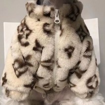 강아지 고양이 겸용 패션옷 가을겨울 중소형 퍼코트 쉐너리 파투비용, VL털코트