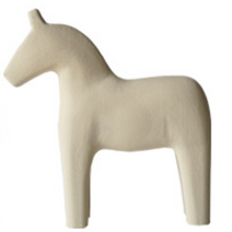 북유럽 스타일 말 오브제 인테리어 장식품 집들이 선물, 웜 화이트