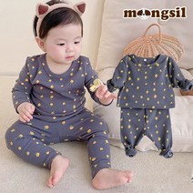 몽실이 레몬 배앓이 방지 실내복 세트