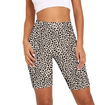 호피 뱀피 바이커 레오파드 레깅스 프린트 여성 반바지 하이웨이스트 스포츠 ~XL