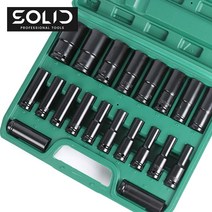 솔리드 롱복스 1/2인치 20P 복스알 세트 타이어 자동차 수리 임팩 휠 수공구
