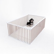 독톡 강아지 울타리 애견 펜스 ABS 높이 500mm 10PCS, 화이트, 블랙