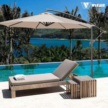 윈에어 폴딩 초대형 가든 사각/원형 파라솔 정원파라솔 그늘막 /물통 받침대별도구매, 초대형 가든 원형 파라솔 그린