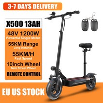 100KM 장거리 전기 스쿠터 26AH 리튬 배터리 48V 1200W 강력한 킥 성인 10 인치 전자, 03 X500 1Motor 13ah, 03 X500 1Motor 13ah