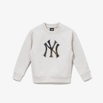 뉴에라키즈 [뉴에라키즈] MLB 타탄 체크 뉴욕 양키스 맨투맨 오트밀(13371310)