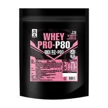 [연말한정특가] 웨이프로P80 2kg 딸기쉐이크맛, 단품, 단품