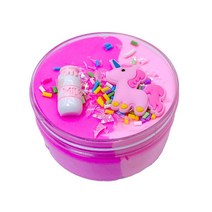 두 가지 색상 DIY 손 모델링 점토 퍼티 점액 놀이 반죽 자기 Plasticine 어린이 완구 유니콘 장난감 60ML /100ML, [08] 100ML Pink