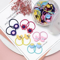 비단길 여아용 로하플 머리끈 40p 세트