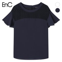 (EnC) 레이스 쉬폰 블라우스(ENBA83762O)