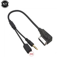 아우디 Q7 MMI AMI MDI 음악 인터페이스 케이블 커넥터 3.5mm AUX 어댑터 폭스바겐 아이폰 호환 6 6s 자동차 액세서리