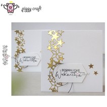 모양 틀 다이컷 piggy craft 금속 절단 몰드 스타 클러스터 에지 스트립 스크랩북 종이 공예 칼 금형 블레이드 펀치 스텐실, c-851