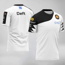 [해외] LOL 전자 스포츠 CK DRX 플레이어 저지 유니폼 팀 티셔츠 정 ID 팬 게임 T 셔츠 남성 여성 정 이름 티 셔츠, Deft 1 XXXL