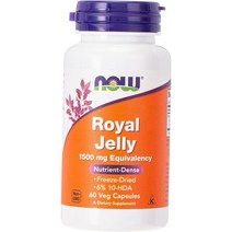 나우푸드 로얄젤리 1500mg 60베지캡슐, 나우 푸드, 로얄젤리 1500mg, 60개, 1개, 60개