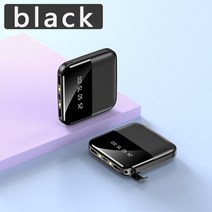 보조베터리 30000мАч Xiaomi Mi iPhone 용 Samsung poverbank 휴대용 고속 충전기 외장 배터리 팩 モバ, 02 Black