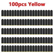 스타일러스펜 스마트폰 터치펜 100pcs 환기 게임 컨트롤러 손가락 커버 땀 증거 엄지 슬리브 장갑 PUBG 도, CHINA_Yellow