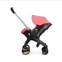 아기 유모차 3 in 1 pram with car seat 신생아 아기 잠자는 바구니 아기 안락 유치원 알루미늄 합금 유모차 0-36m, 협력사, 분홍색