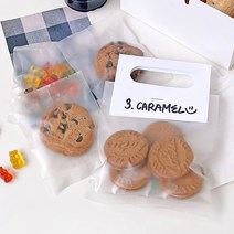 [핸즈픽] 반투명 쿠키봉투 무광 OPP 비닐 8호 100매 초콜릿 디저트 베이킹 간식 포장 실링 비닐, 100개입