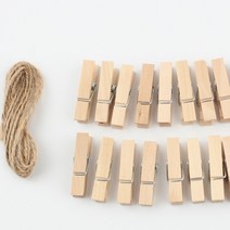 노끈 사진 줄 집게 걸이 커플포토북 사진인화액자 포토존 사진전 그림, 브라운, 1개