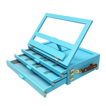 휴대용이젤 미니이젤 접이식 거치대 그림용 나무 이젤 그림 스케치 노트북 서랍 데스크탑 박스 성인 예술가 미술 용품, 3.C