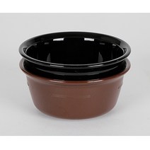 주방이지몰 PC 뚝배기 가벼운 깨지지않는 업소용 뚝빼기, 1개, 밤색