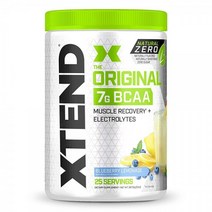 Scivation XTEND 내추럴 제로 BCAA 파우더 블루베리 레모네이드 인공 감미료 향료 및 화학 염료 무첨가 아미노산이 포함된 운동 후 음료 남성 여성을 위한 7g 25인분, 13 Ounce (Pack of 1), Blueberry Lemonade, 13온스(1팩)