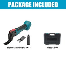 전기 트리머 톱 리노베이션 전동 공구 기계 다기능 진동 도구 Makita 18V 배터리 (포함), CHINA, 3x Accessories Box