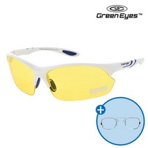 [그린아이즈] 보기 옐로우 편광렌즈 골프 스포츠 기능성 고글형 자외선 난반사 차단 선글라스, 없음