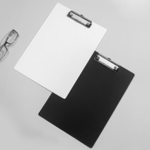 A4 클립보드 메뉴판 만들기 화이트 사무실 결재 서류철 파일철 카페 호프집 술집 네일샵 가게, 블랙 클립보드
