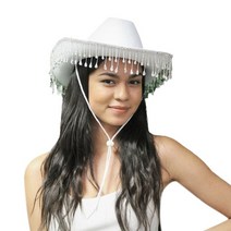 라인 스톤 프린지 카우걸 모자 모자 색소 카우보이 모자 조절 가능한 드로 스트리트