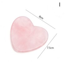 괄사마사지 도구 경락 구아샤 천연 로즈 쿼츠 옥 구아 샤 스톤 보드 마사지 스크레이퍼 플레이트 페이스 도, 08 Pink Standard Heart