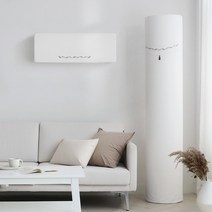 화이트 시그니처 빈틈없는 에어컨커버 투인원세트 (삼성무풍 엘지듀얼 외), C타입(120X198)/라운드L, 오프화이트
