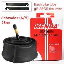 KENDA 24 26 자전거 타이어 산악 자전거 타이어 24*1.95 26*1.95 Notfolded 자전거 타이어 Schrader 자전거 내부 튜브 MTB 부품, 24-1.95-내부 튜브